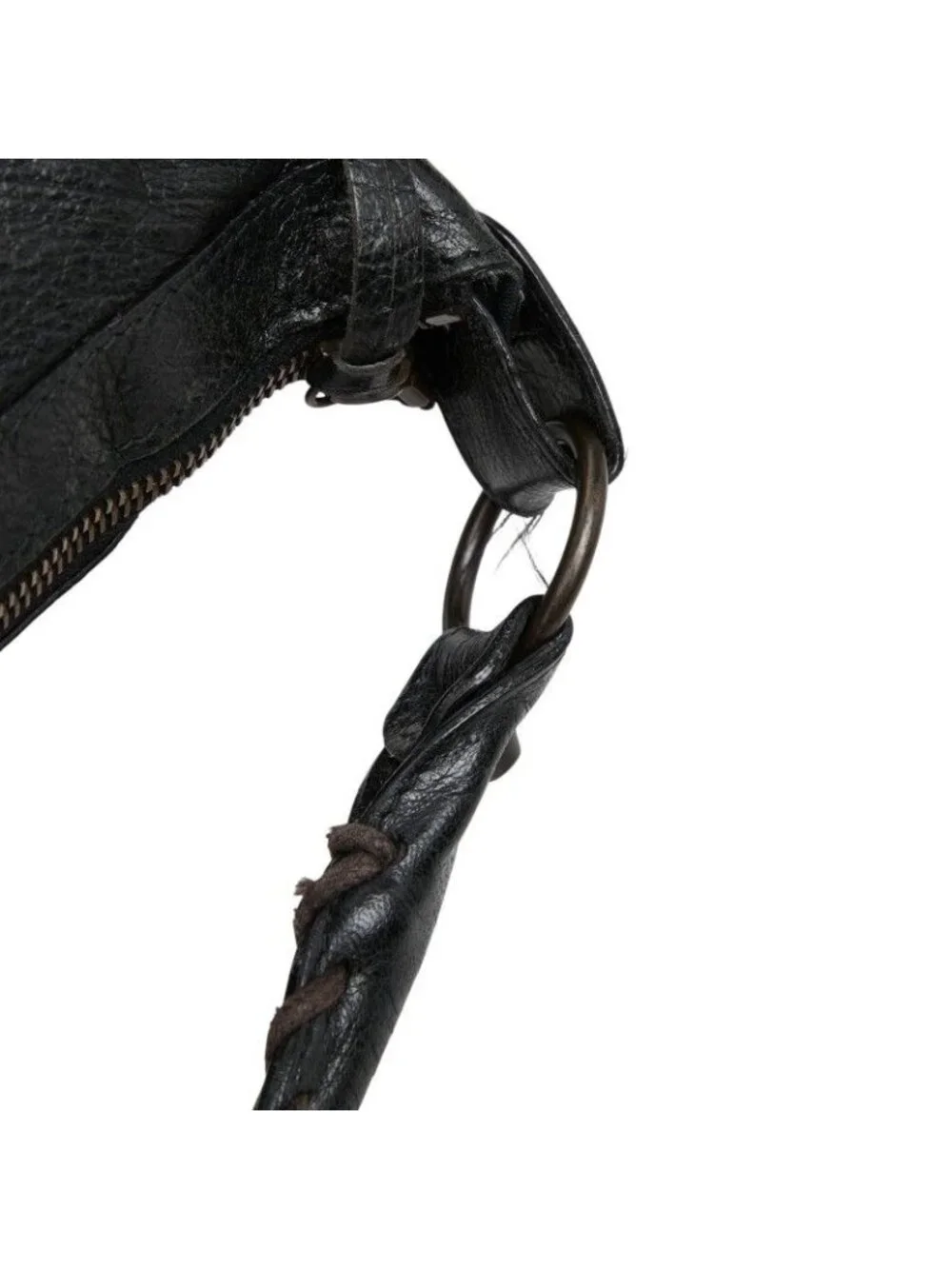 Balenciaga the Day Shoulder Bag Black Leather